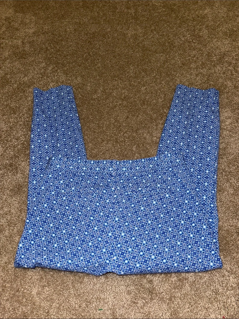GAP Blue Geometric Skinny Ankle Pants - size 10R